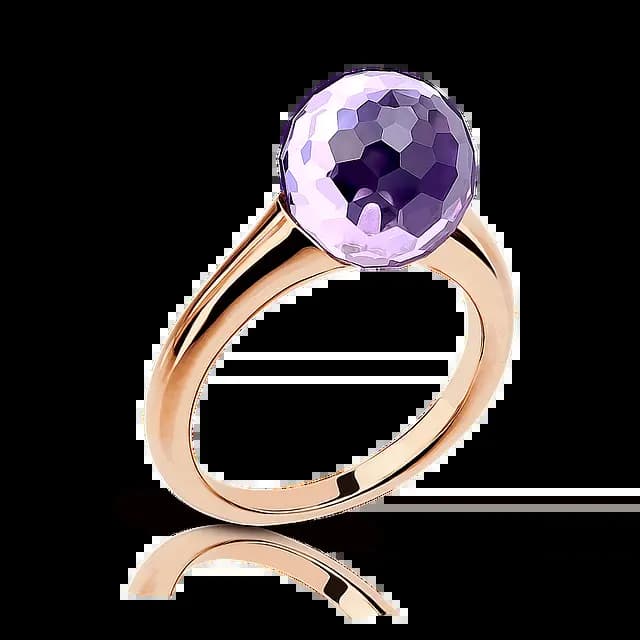 Кольцо с аметистом
