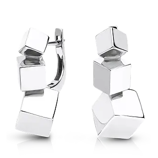 Серьги CUBE из серебра