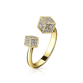 Кольцо CUBE c бриллиантами