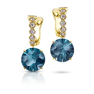 Серьги с топазами London Blue