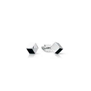 Золотые серьги-пусеты CUBE