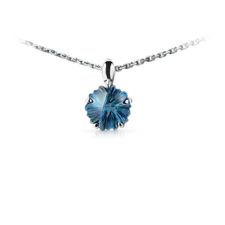 Подвеска с топазом London Blue