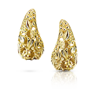 Золотые серьги Flora