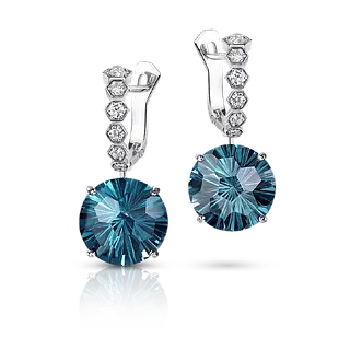 Серьги с топазами London Blue